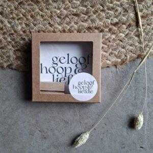kadoosje geloof hoop liefde