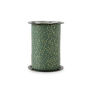 Lint Petrol- gouden dots
